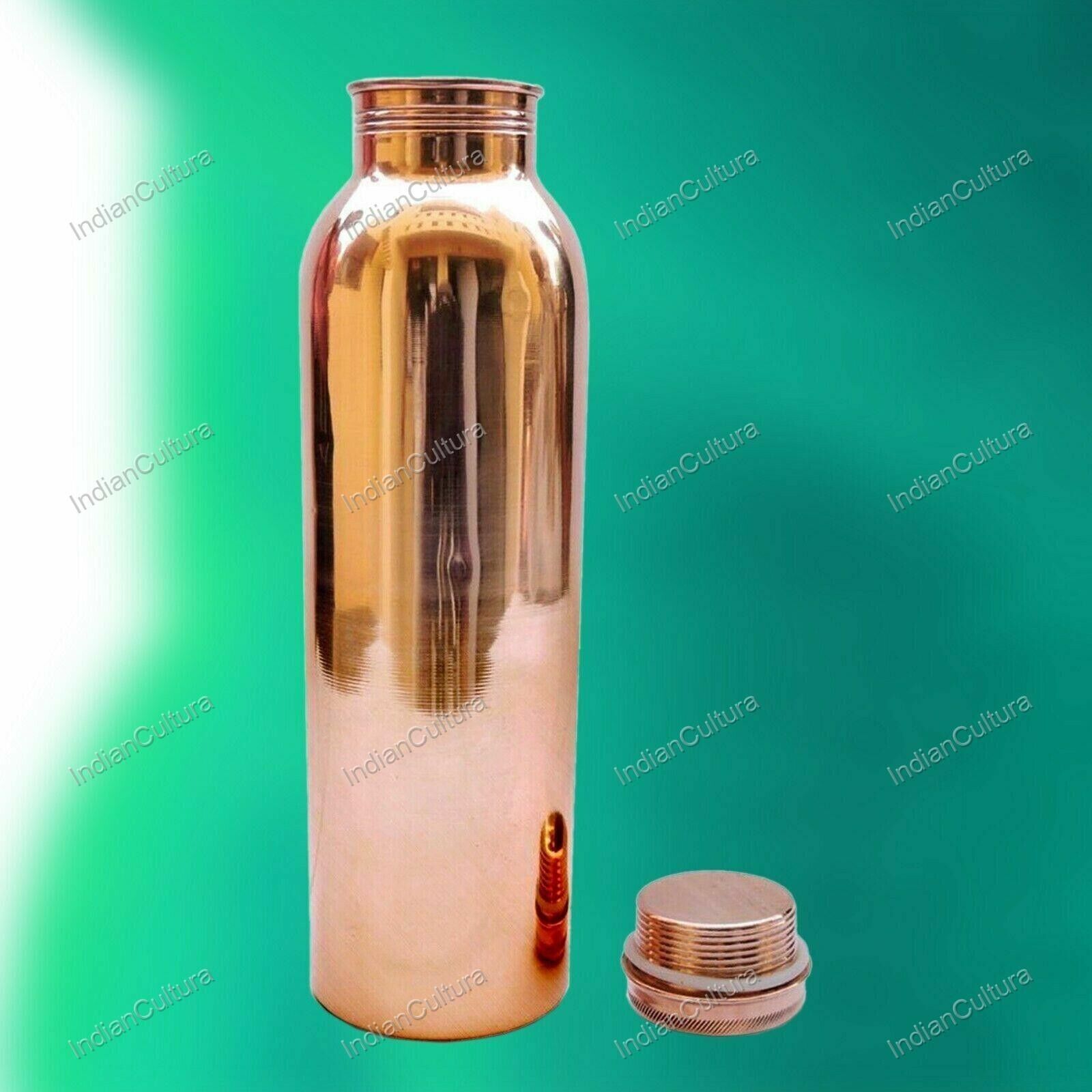 New Indian 100% Copper Water Bottle Ayurveda For Health Benefits Spill Proof