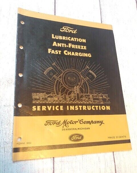 1941 Ford Lubrication Anti Freeze Fast Charging Service Instruction ORIGINAL