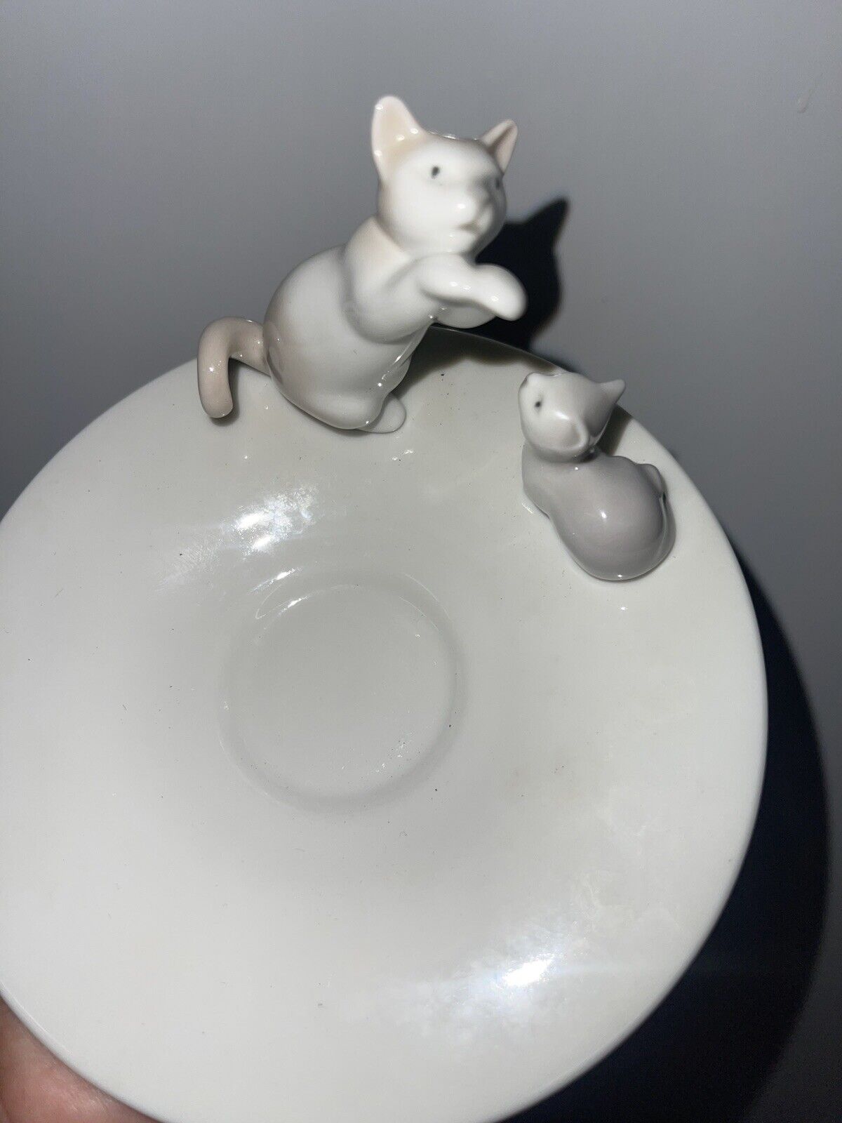 lladro figurine Cats , Cute Mini Plate , GUC 