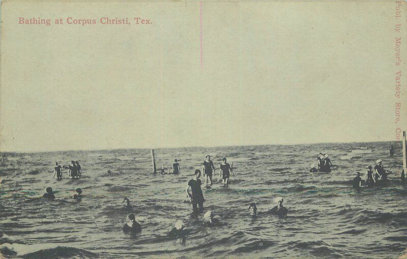 Bathing Corpus Christi Texas Meyer Variety Store C-1910 Postcard 20-827