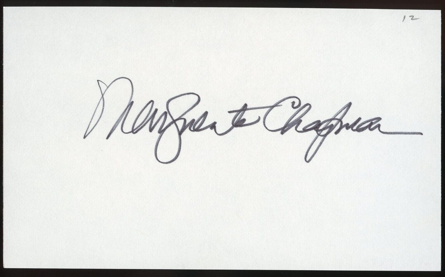 Marguerite Chapman d1999 signed autograph 3x5 Cut American Film & TV Actress
