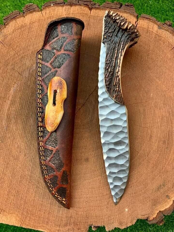 Exquisite Custom Handmade Skinner Knife Masterfully With Leather Sheath