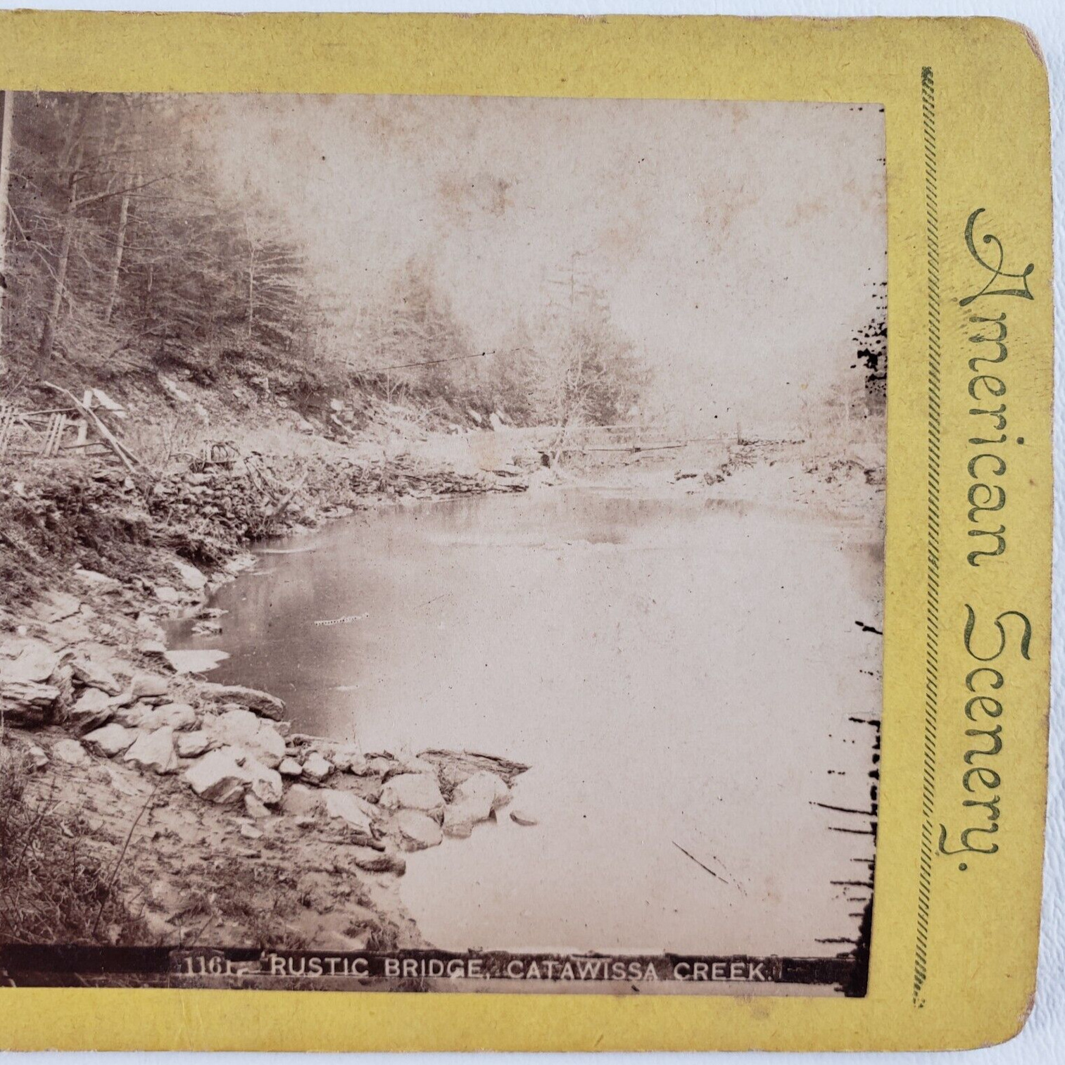 Catawissa Creek Bridge Pennsylvania Stereoview c1885 Antique Photo PA B1267