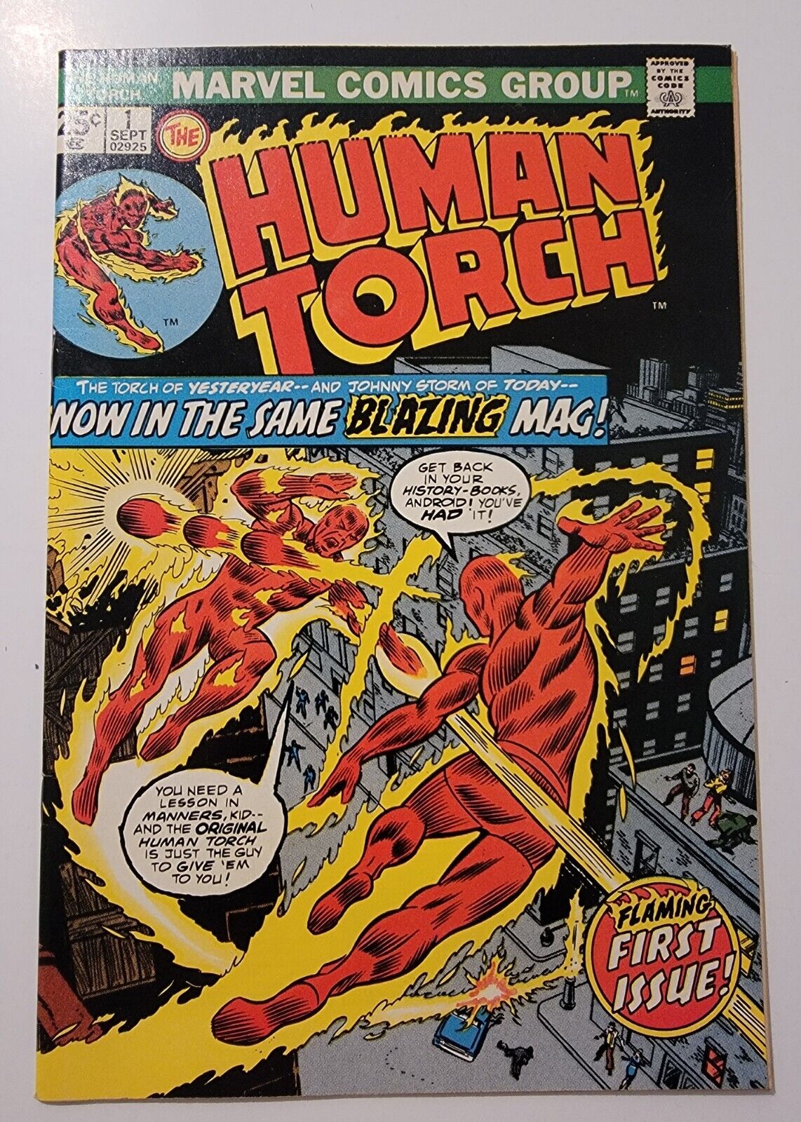 HUMAN TORCH #1 NM+ WP 1st Solo Series ~ Jack Kirby 1974 Bronze Age High Grade 
