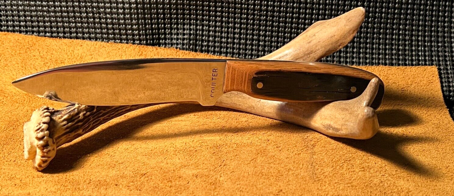 Custom Handmade Fixed Blade Hunting Knife with Sheath USA One of a Kind