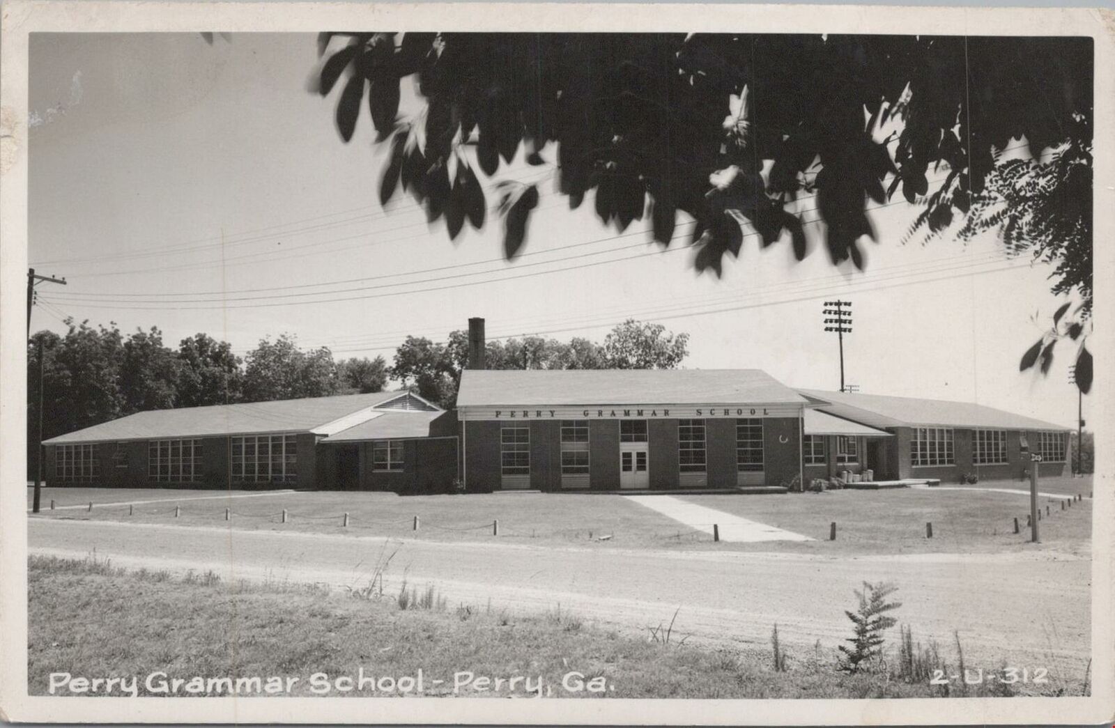 RPPC Postcard Perry Grammar School Perry Georgia GA 