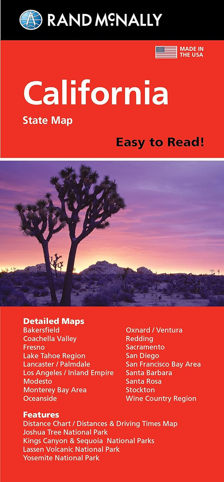 Rand Mcnally Easy to Read: California State Map - NEW