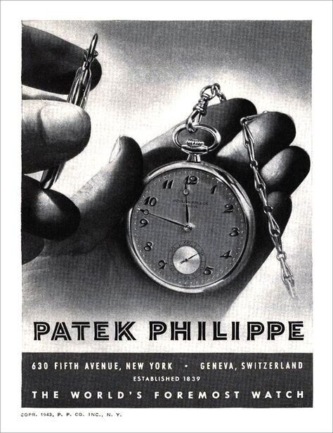 Patek Philippe Watch REPRINT vintage classic 11x15 Poster Luxury watch wall art