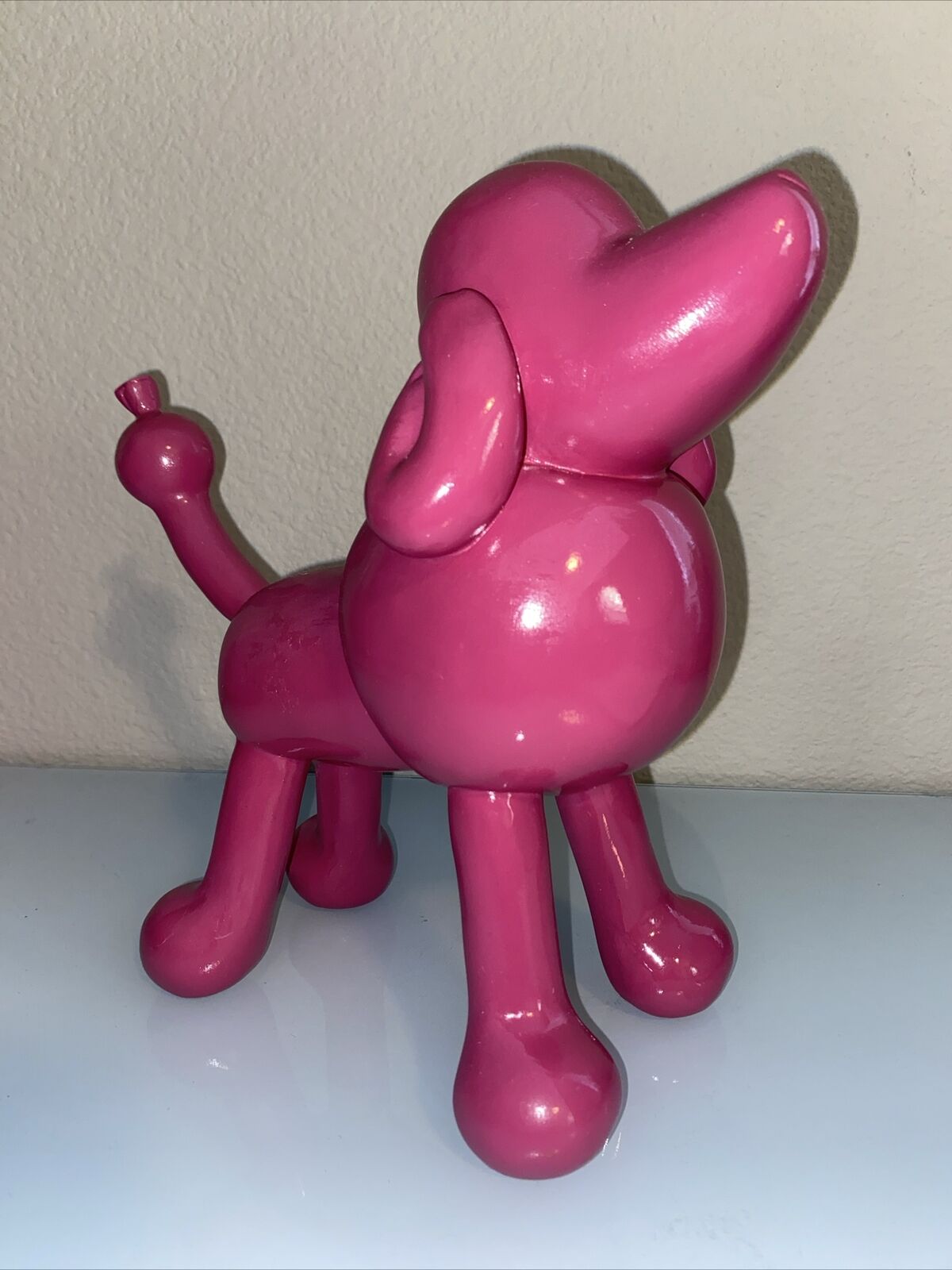 Ballon Pink Poodle Standing Dog 9”