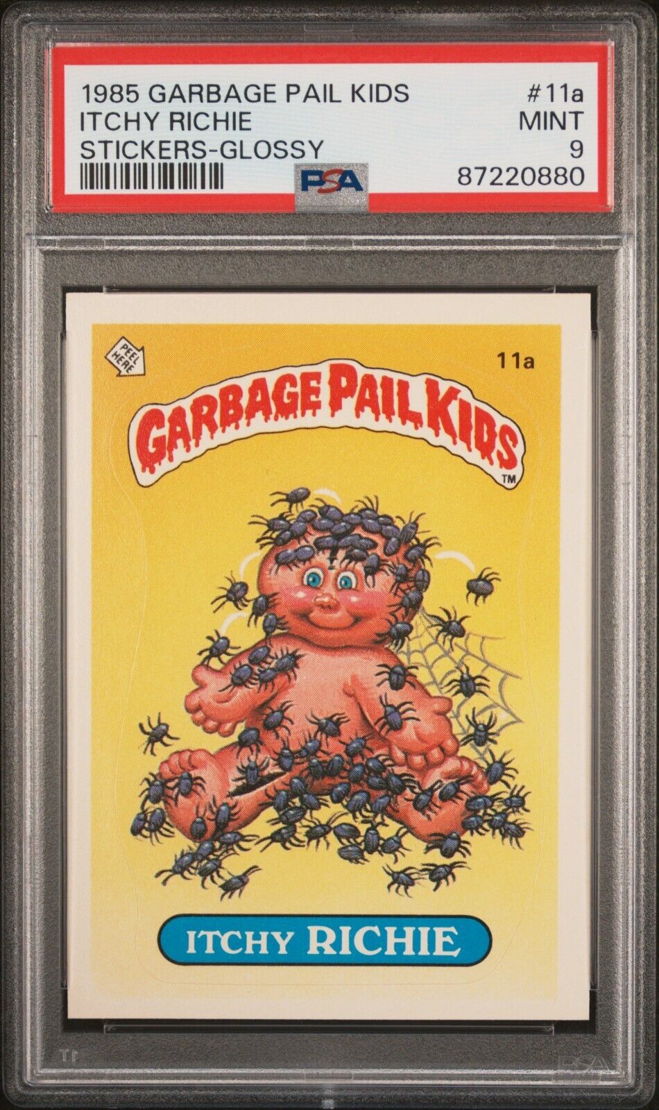 1985 Topps Garbage Pail Kids OS1 Series 1 Itchy Richie 11a GLOSSY Card PSA 9 M
