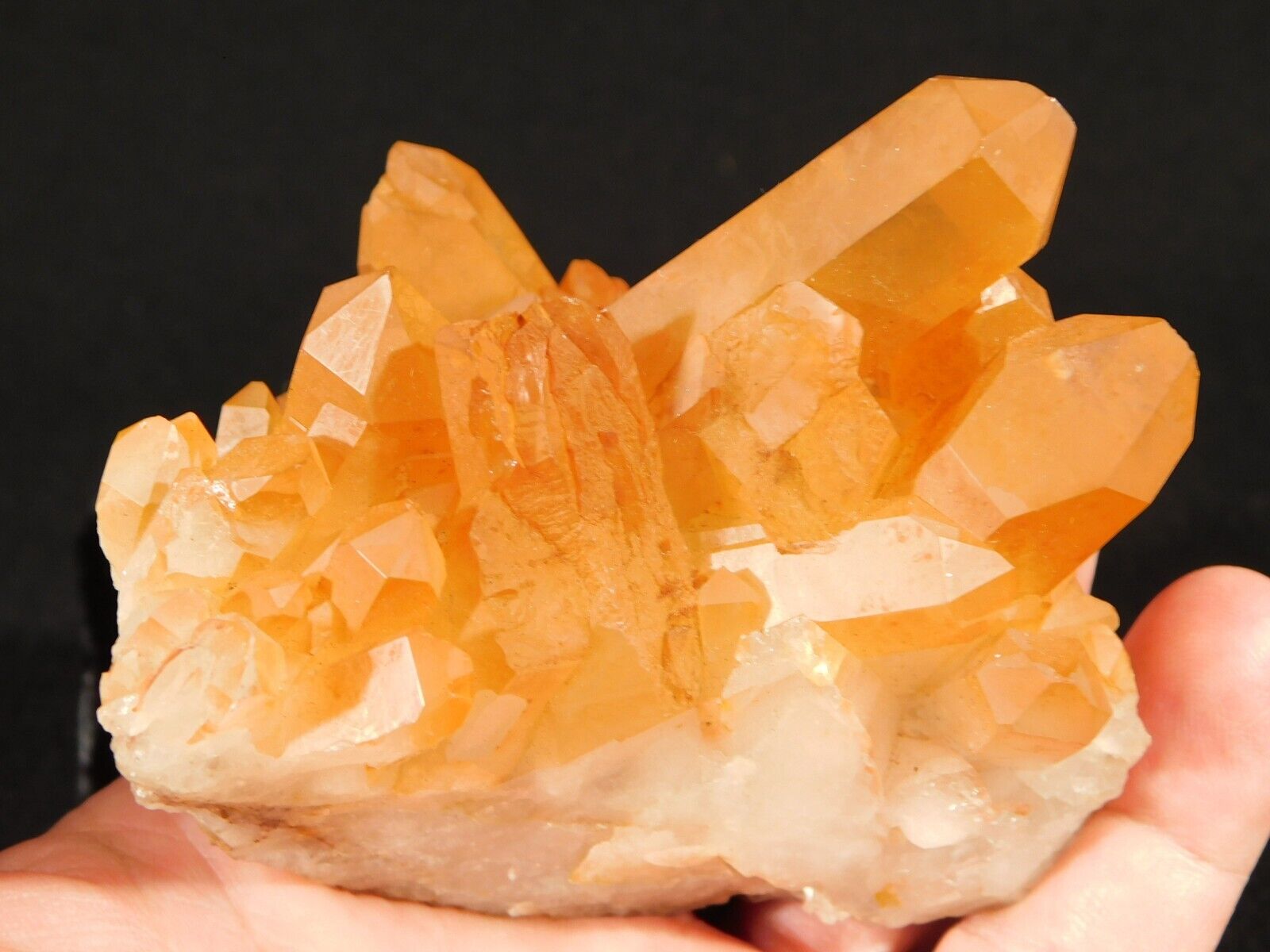 Larger 100% Natural GOLDEN Healer Quartz Crystal Cluster Brazil 273gr
