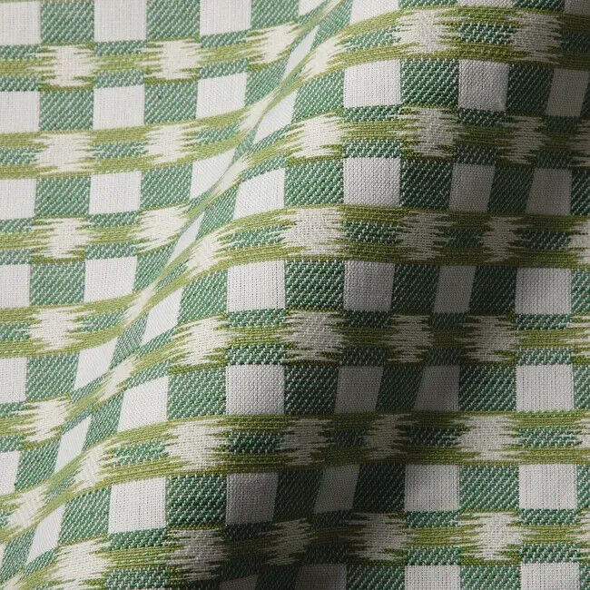 Brunschwig Fils Ikat Check Uphol Fabric- La Rochelle Woven Leaf 15.5yd 8020105.3