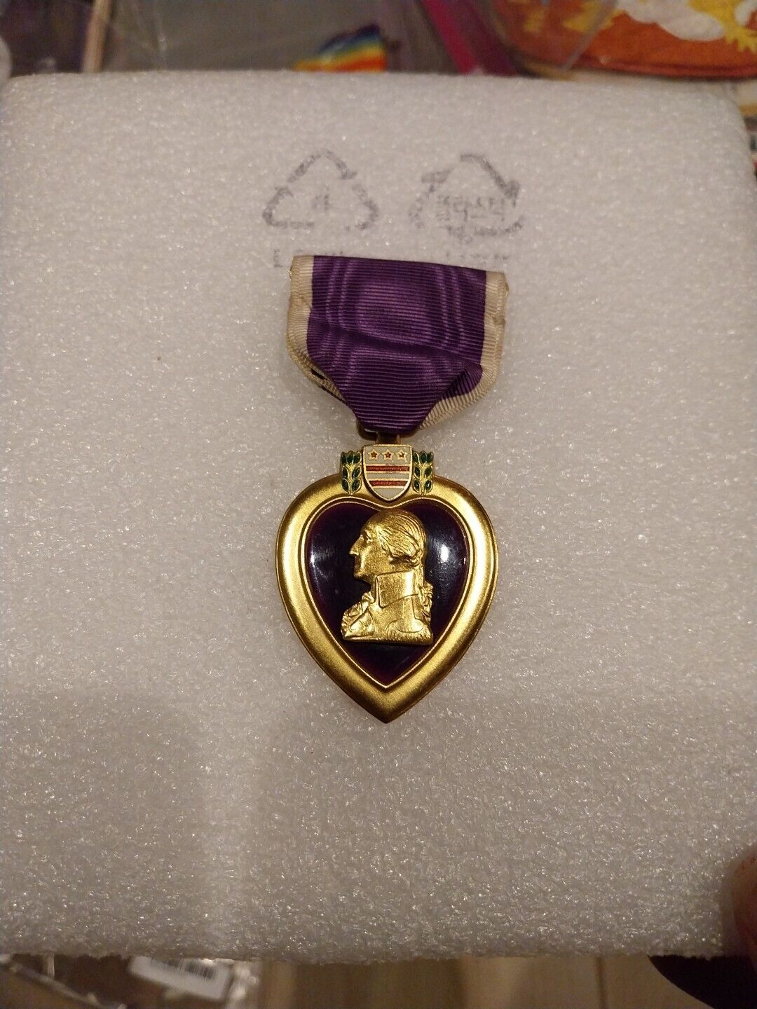 Rare US PURPLE HEART WW2 Original Army Medal 