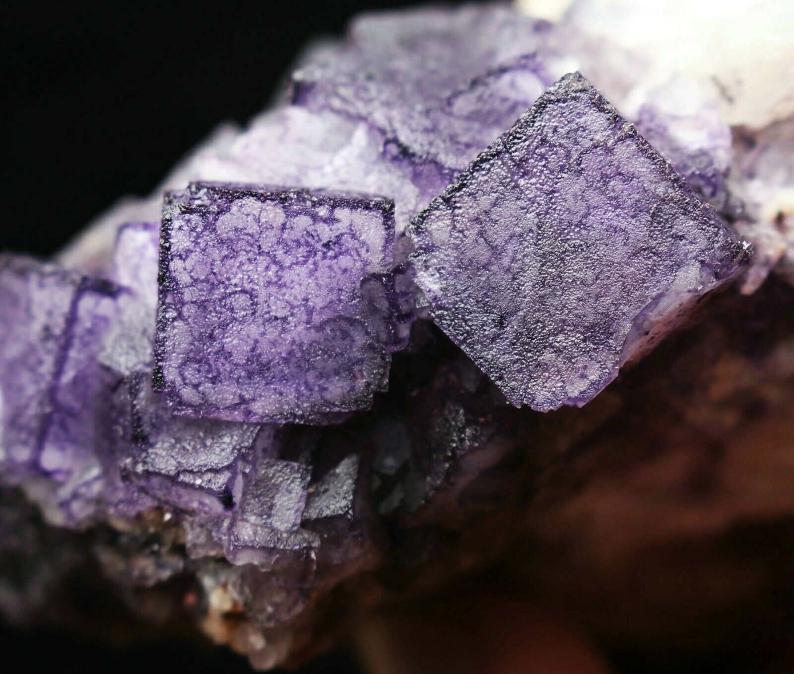 460g Beauty Rare Purple Cube “ Pattern ” Fluorite Mineral Specimens/China