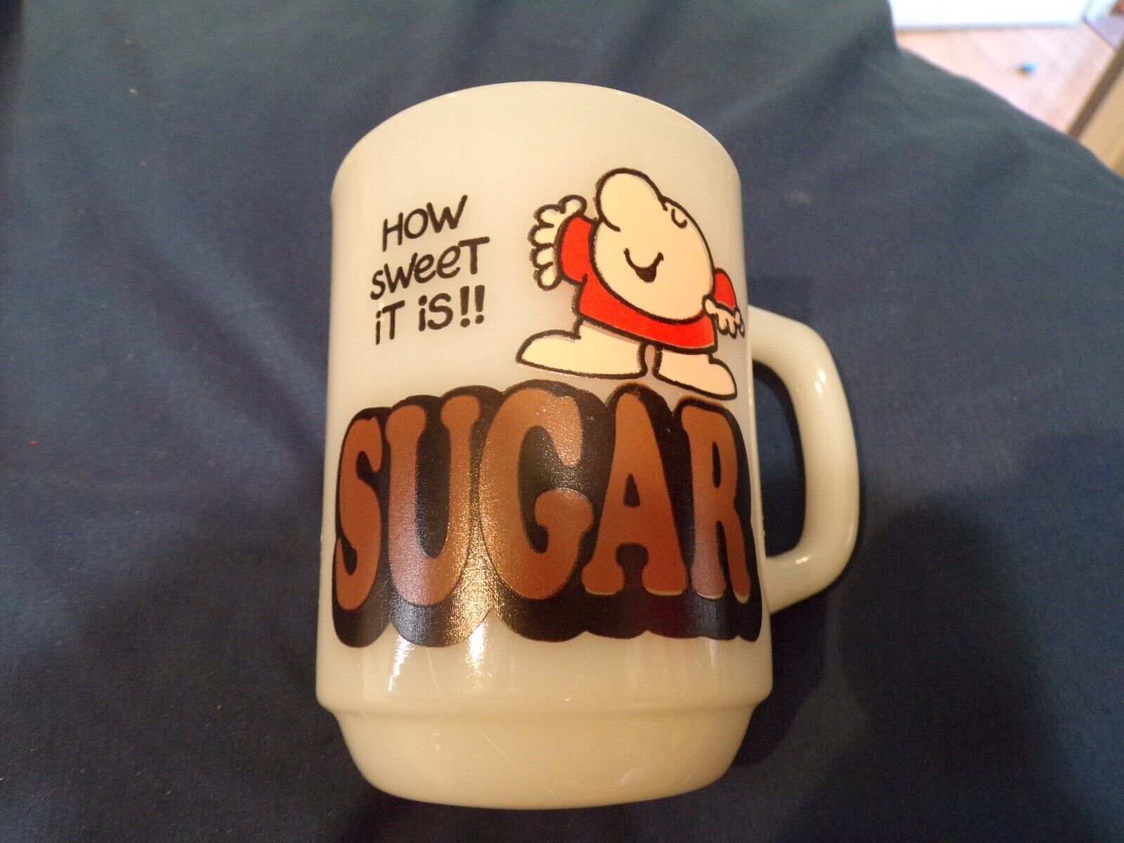 Awesome ZIGGY Vintage Coffee Mug Anchor Hocking 1979 How Sweet It Is Sugar B740