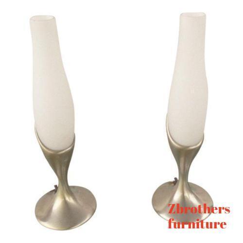 RARE pair of mid century modern laurel table lamps