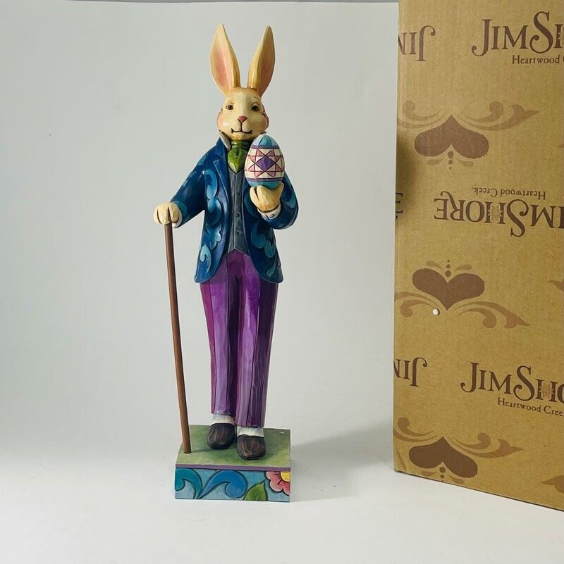 Jim Shore Mr. Rabbit with Easter Egg Figurine