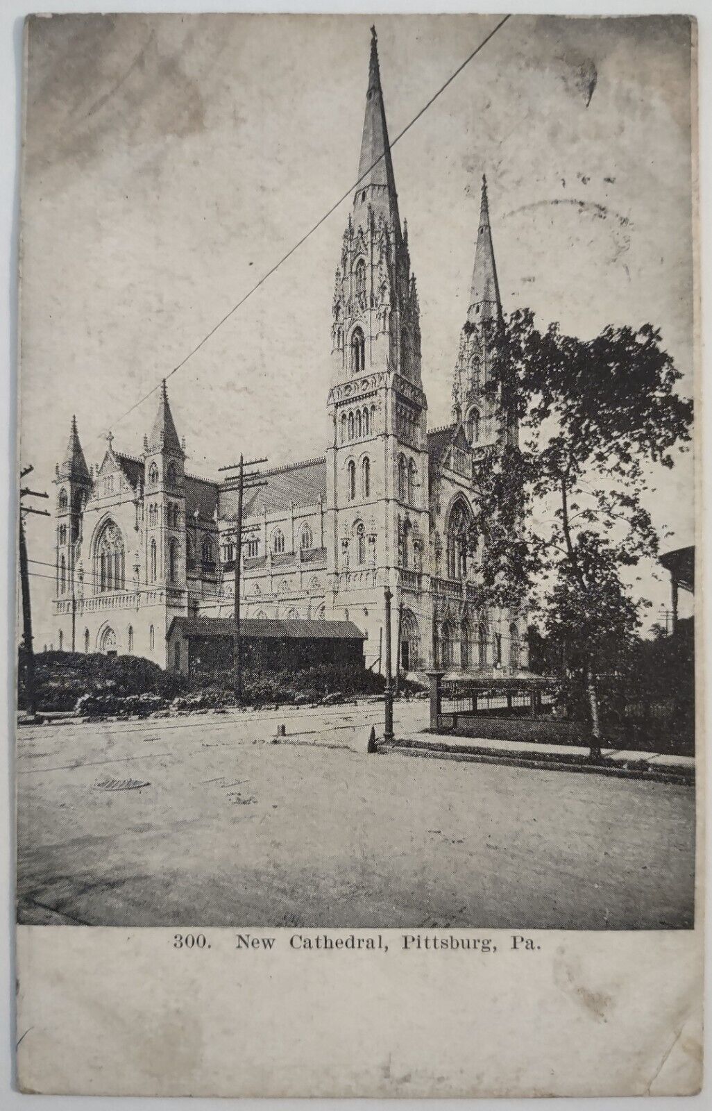 Vintage Postcard New Cathedral Pittsburg Pennsylvania  AA23