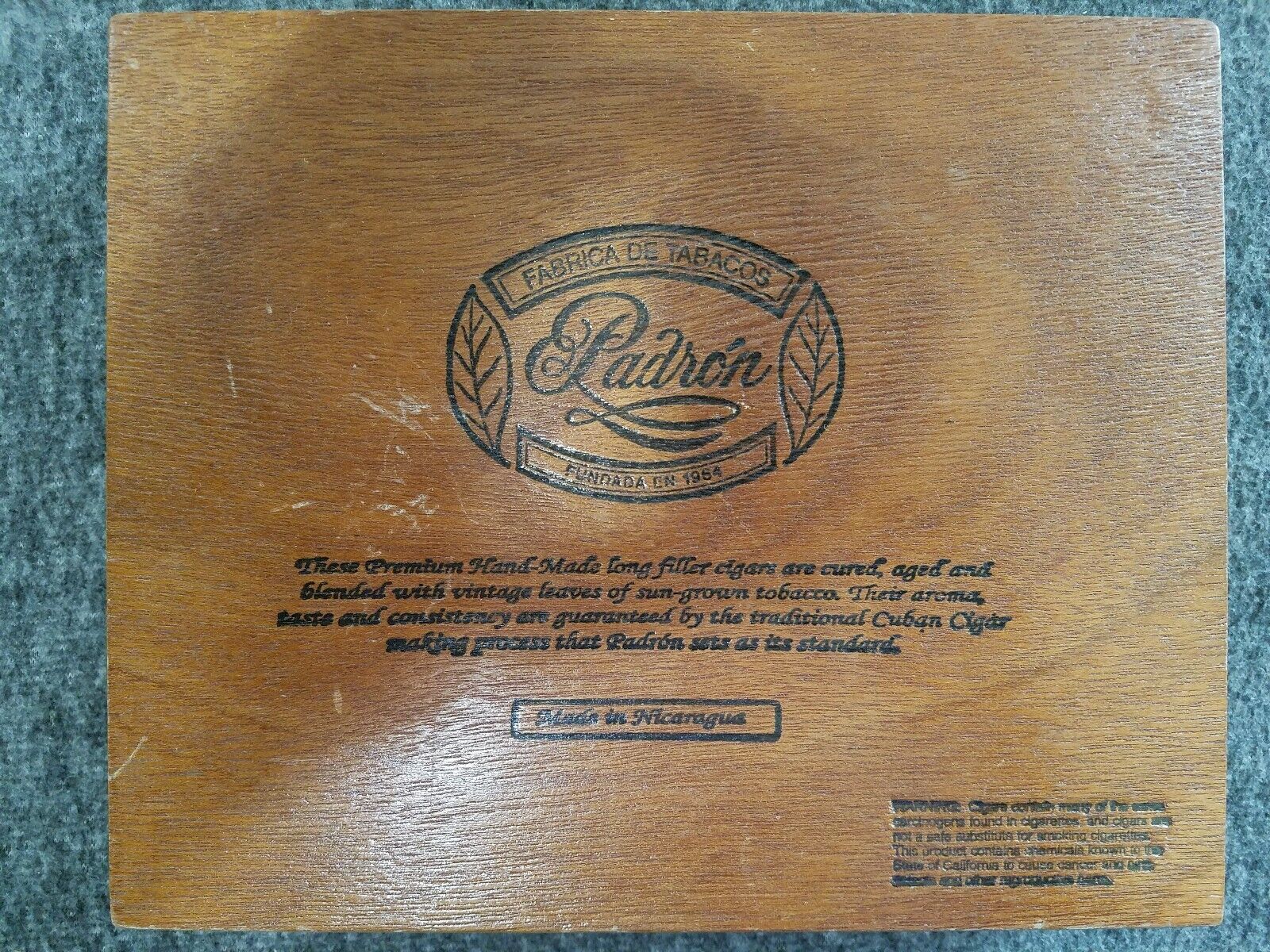 Padron Cigar Box 1964 Anniversary Series EMPTY Nicaragua Wooden