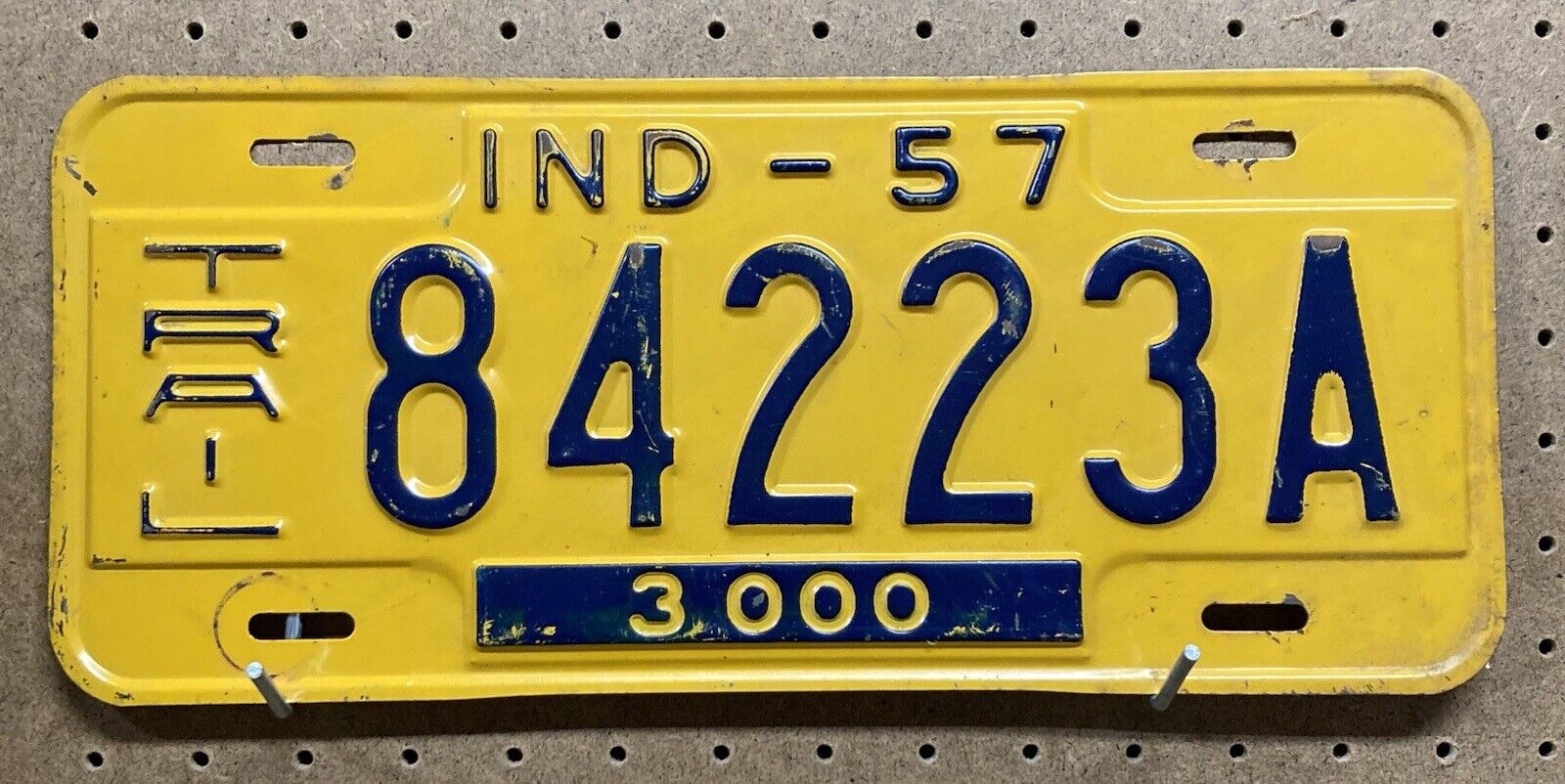 1957 Indiana License Plate Trailer