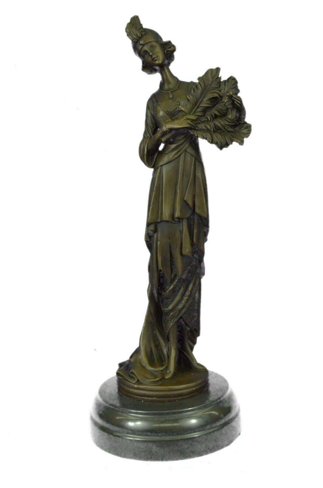 Signed Original Kassin 1920 Art Deco Style Woman Bronze Sculpture Figurine Sale