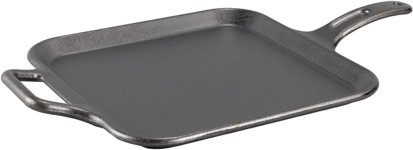 12 Inch Seasoned Cast Iron Square Griddle, Design-Forward Cookware