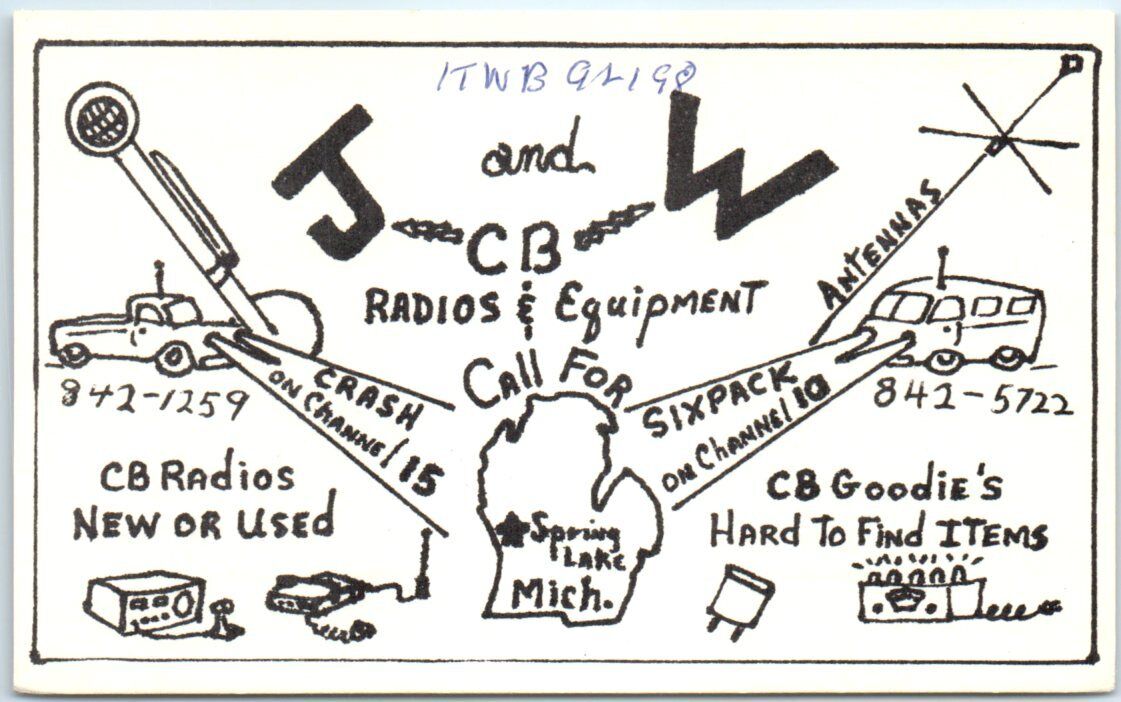 Postcard - J and W Radios & Equipment - Spring Lake, Michigan