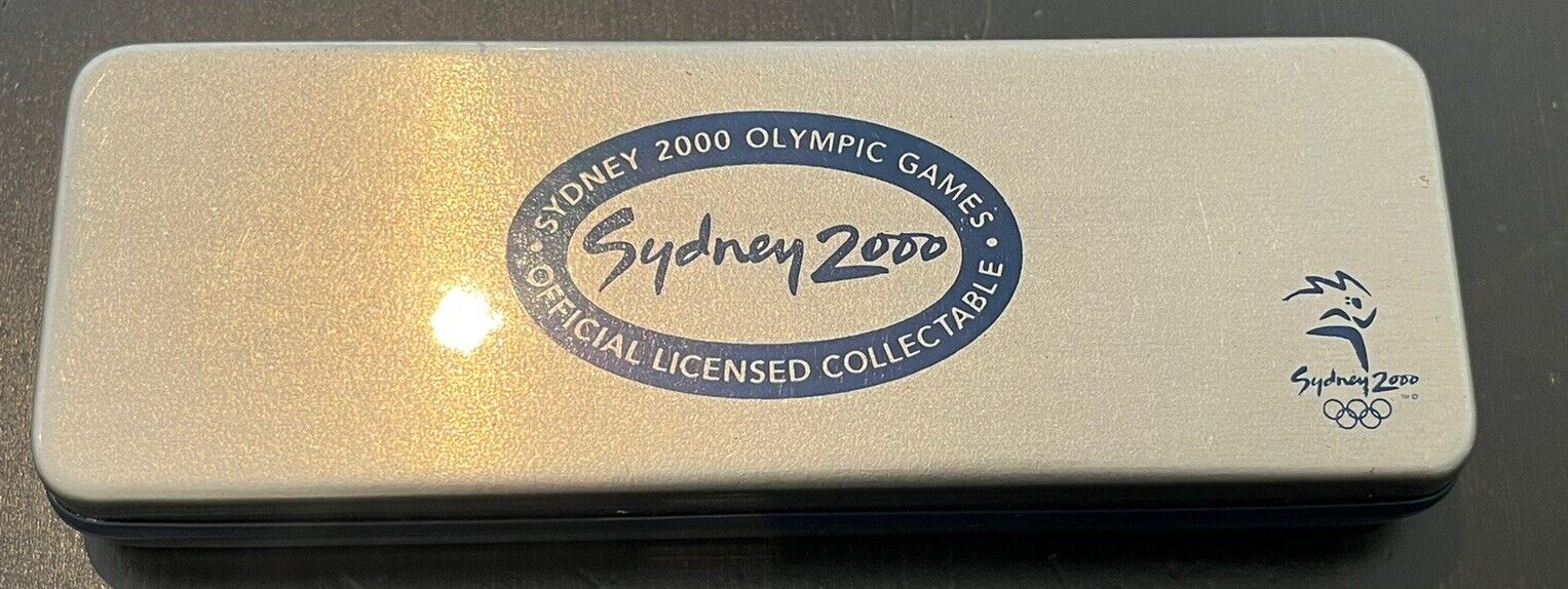 Sydney 2000 Mascots Box Set Syd,Millie,Ollie Badges Grey Case