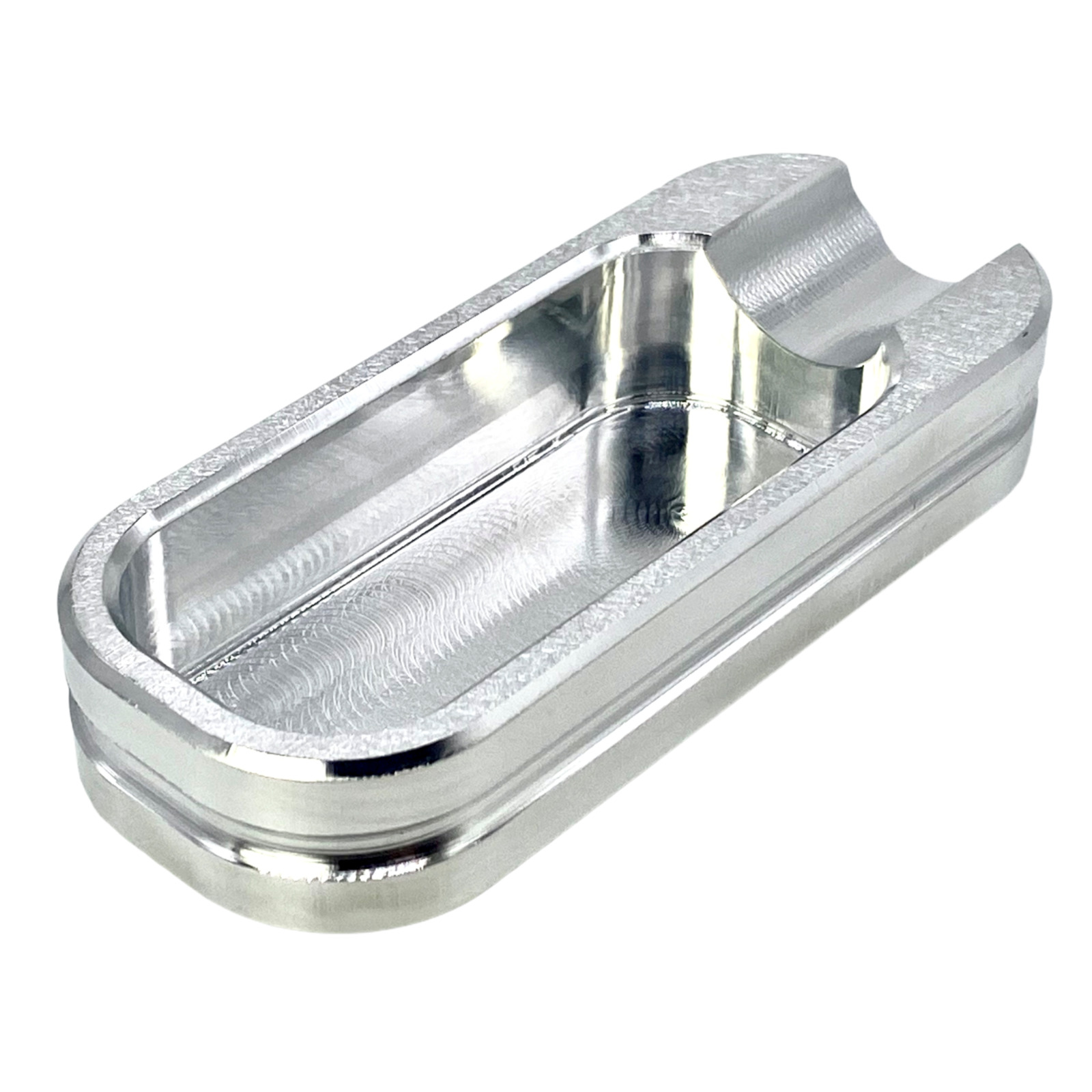 cigar ashtray oval - billet aluminum - outdoor -travel - CNC machined - polished
