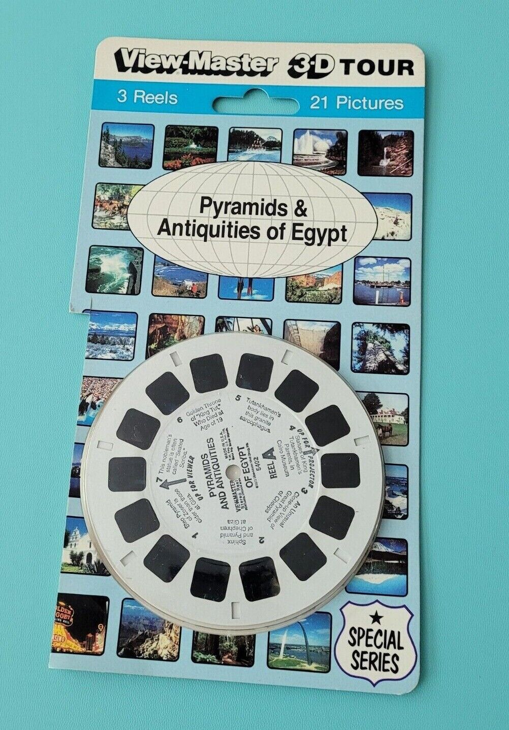 Pyramids & Antiquities of Egypt view-master 3 Reels opened blister Pack