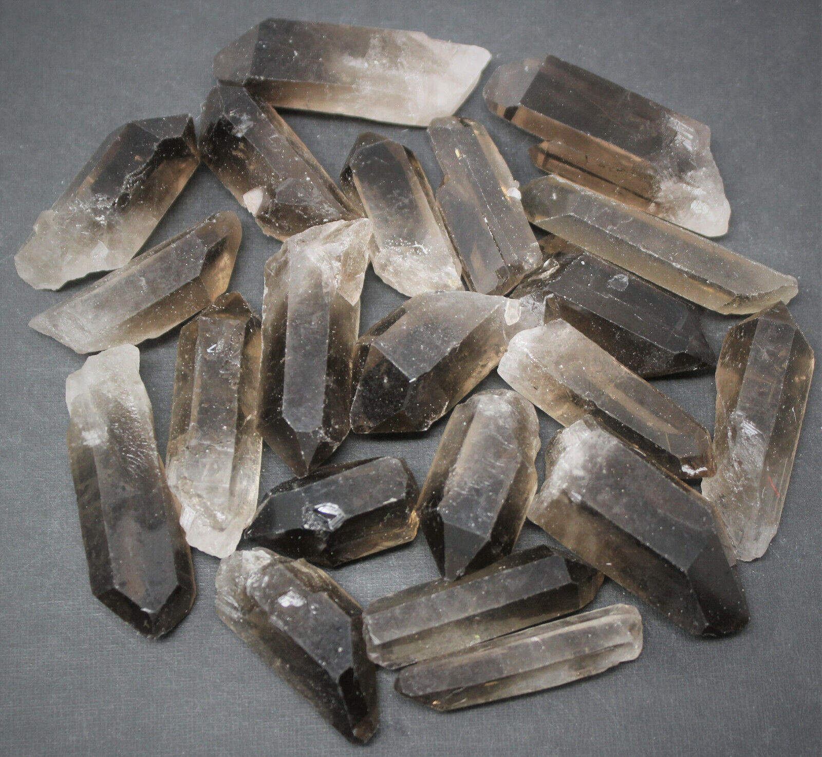 Smoky Quartz Crystal Points: 250 Carat Lot (50 Gram, Natural Smokey Quartz)