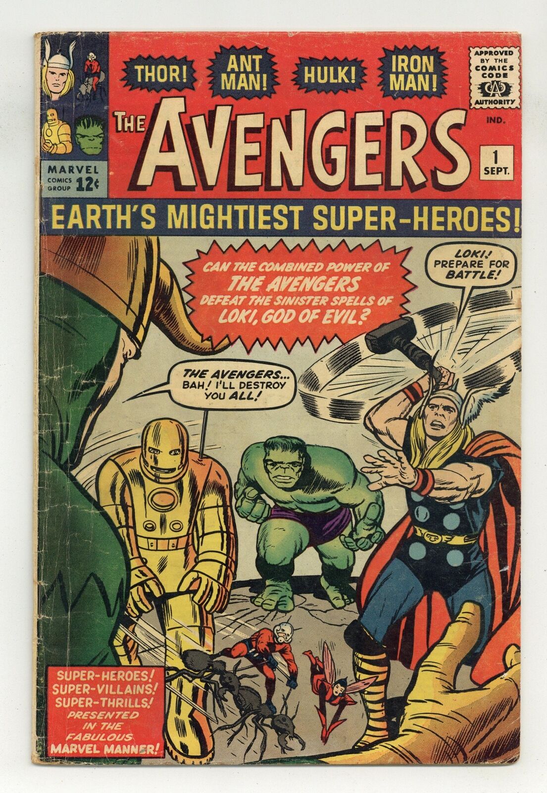 Avengers #1 GD/VG 3.0 1963 1st app. the Avengers