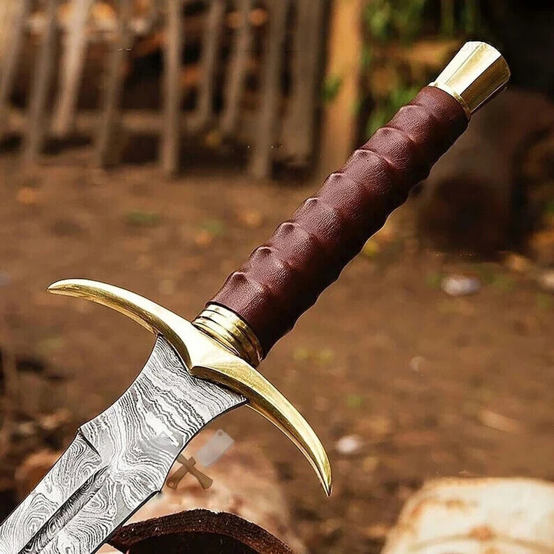 Custom Handmade Damascus Steel vikings Sword, Sharp blade sword, battle ready sw