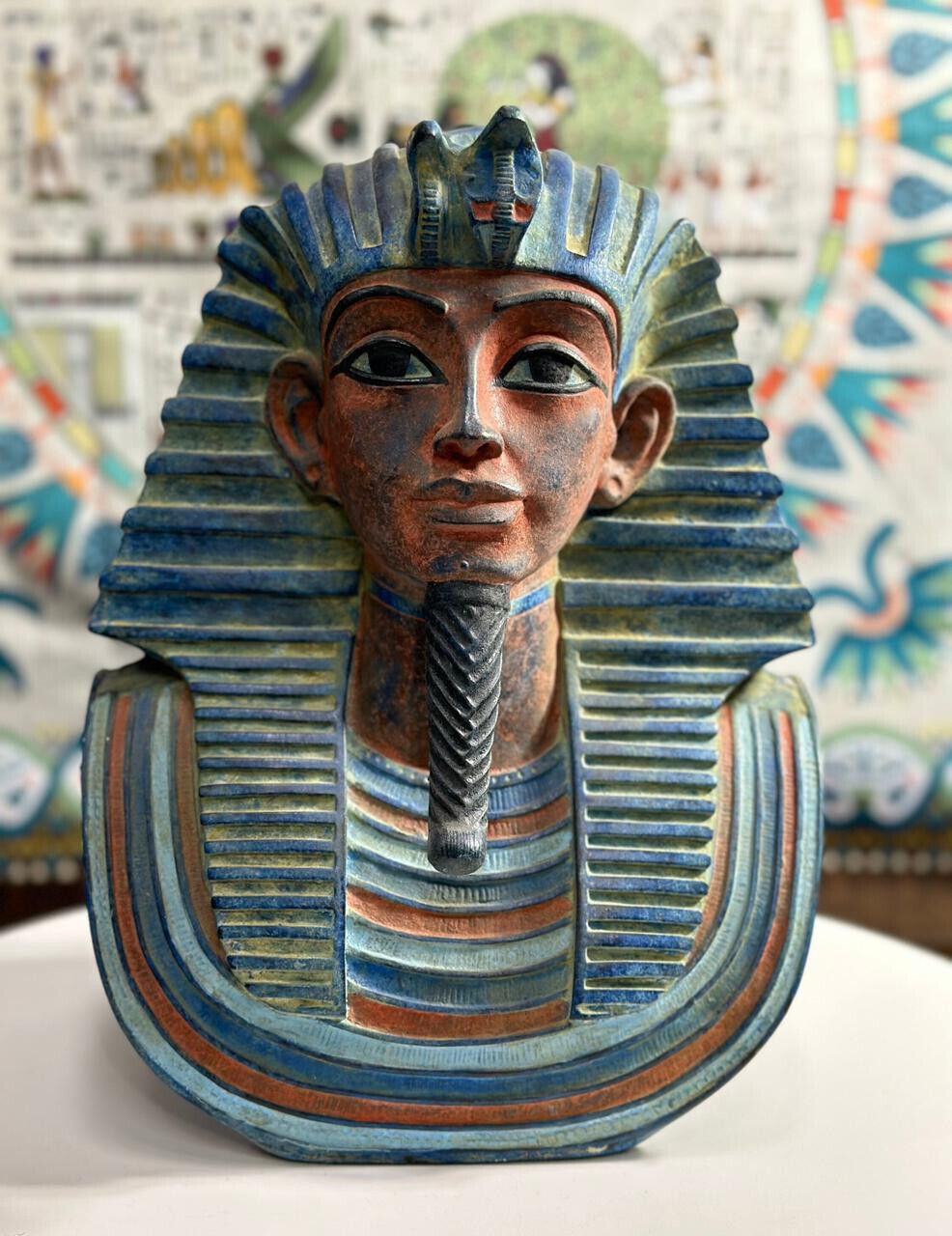 Ancient Egyptian Antiquities Vintage Tutankhamun head The Golden Pharaoh  BC