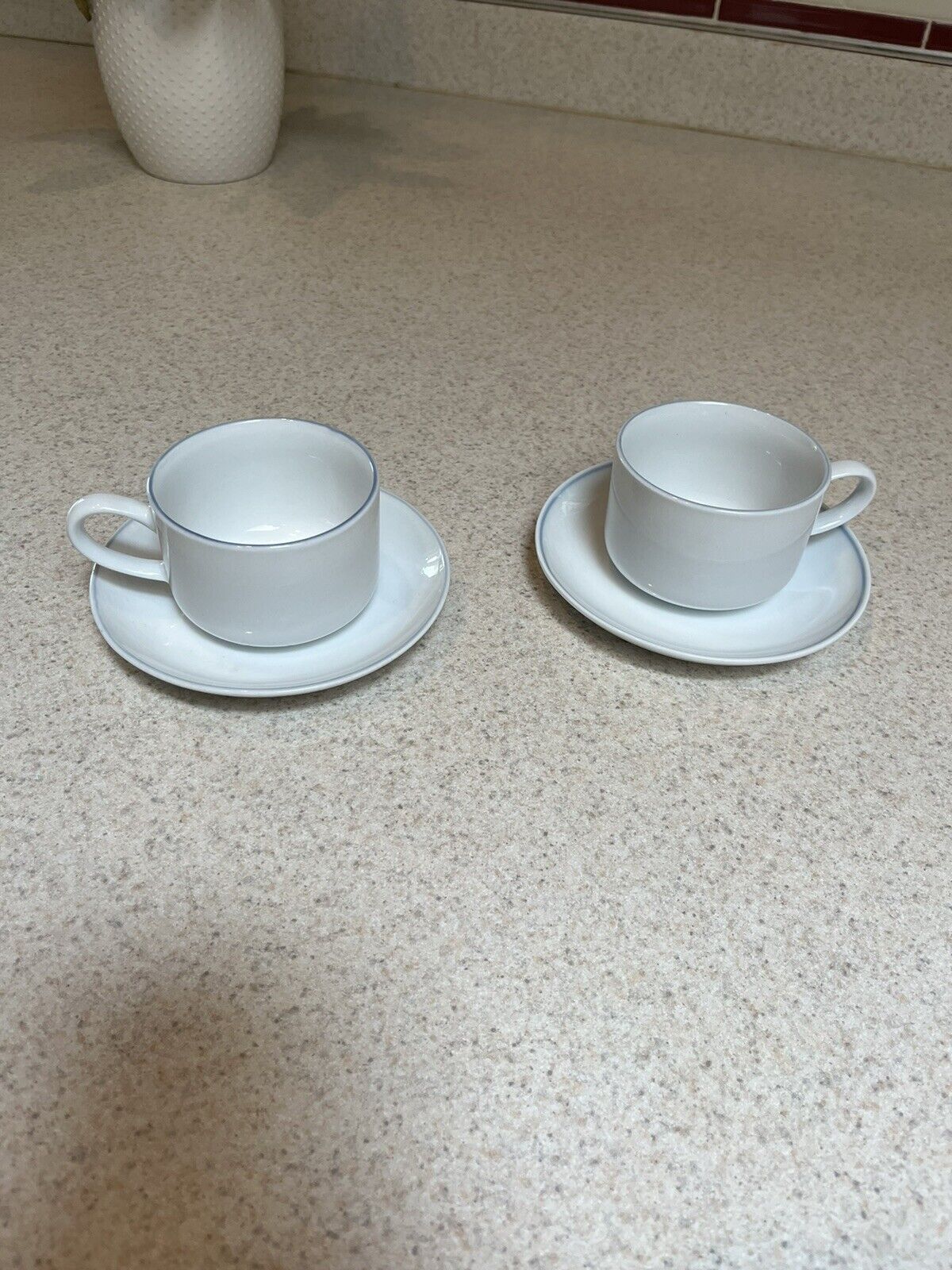 Continental Airlines Coffee Tea Cup Collectible Set Of 2