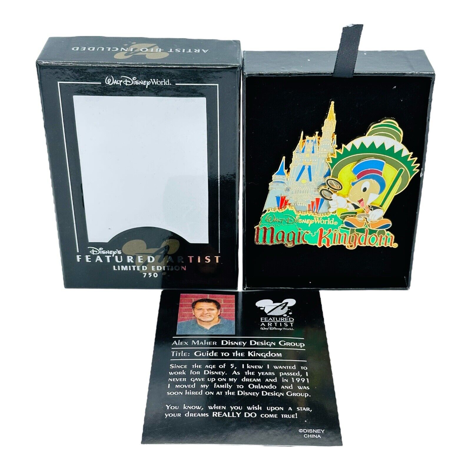 Guide To The Kingdom Disney Featured Artist Alex Maher Jumbo Pin LE 750 NEW