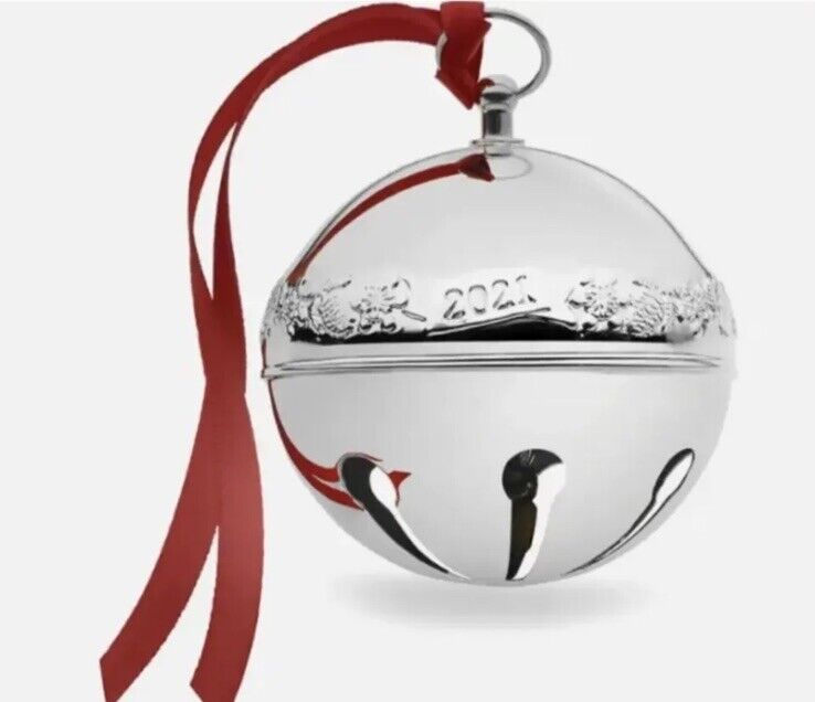 WALLACE 51St Edition 2021 Silver Plated Sleigh Bell Ornament Silver Christmas