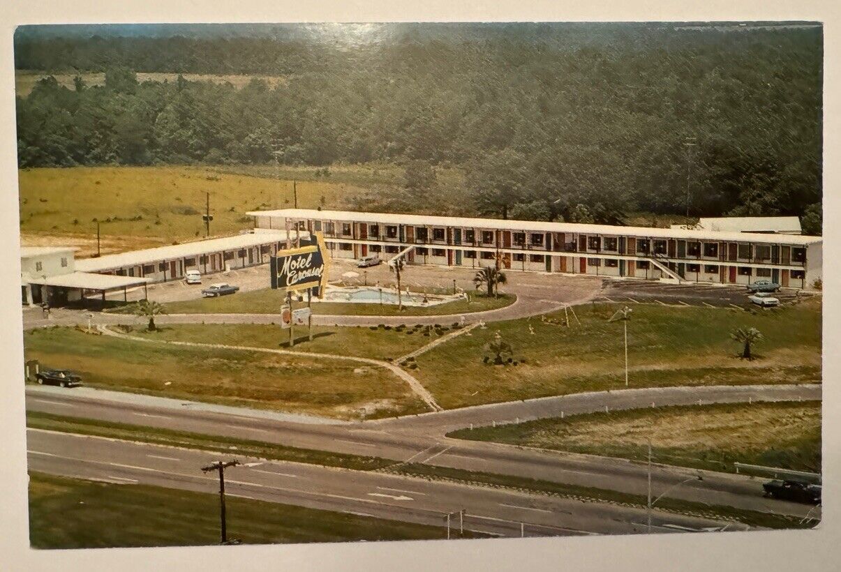 Postcard Motel Carousel Dothan Alabama North Of Downtown Vintage
