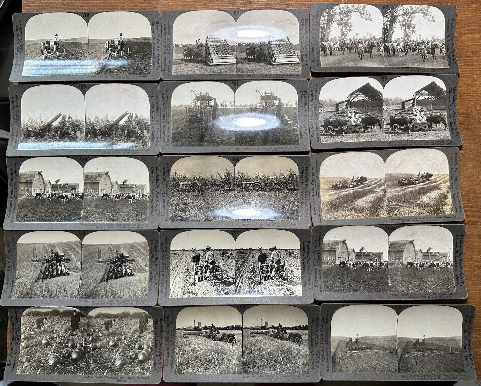 15 Keystone Farming Agriculture Antique Stereoscope Stereoscopic Card Stereoview
