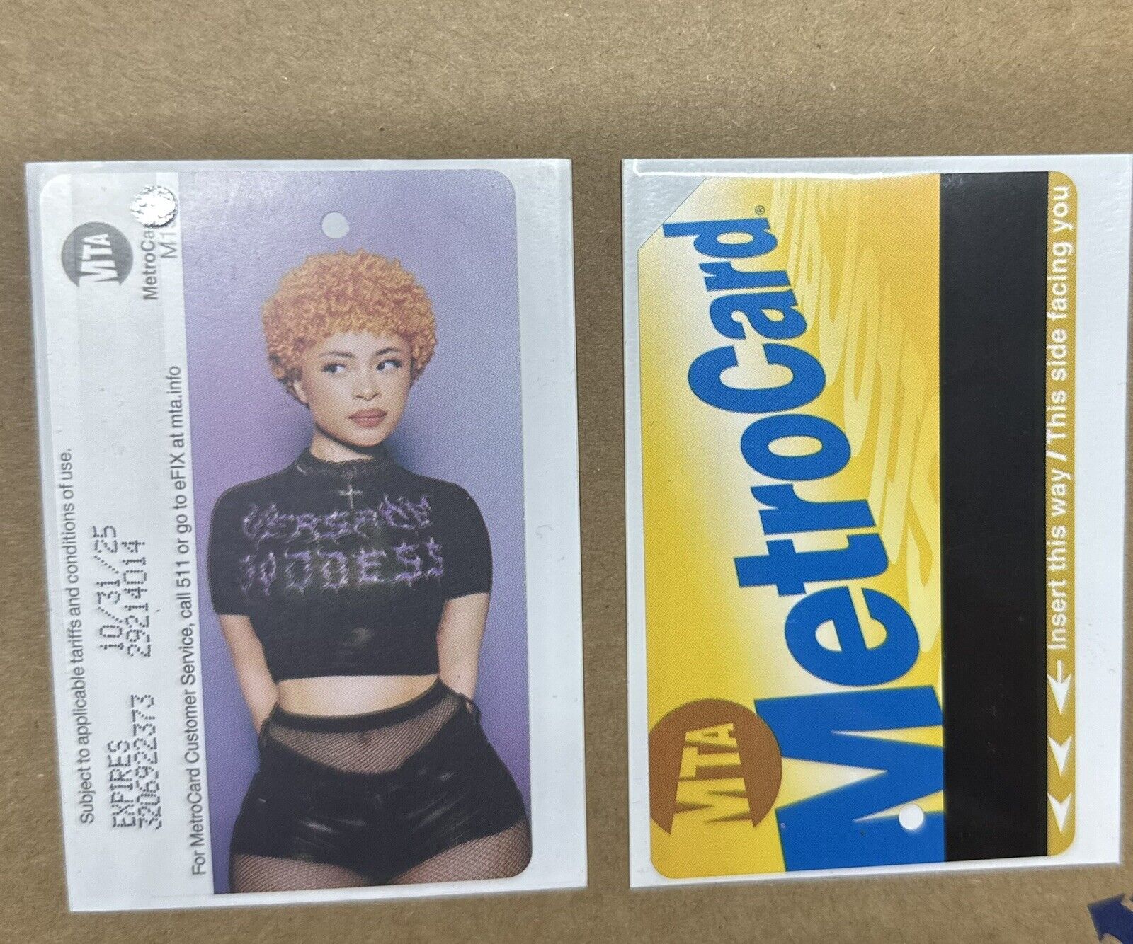 Ice Spice Metrocard MTA. . With Cover