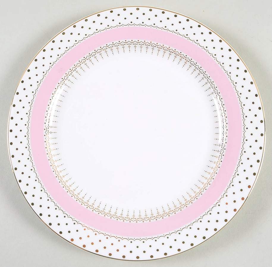 Grace's Teaware Pin Dots Pink Salad Plate 11205450
