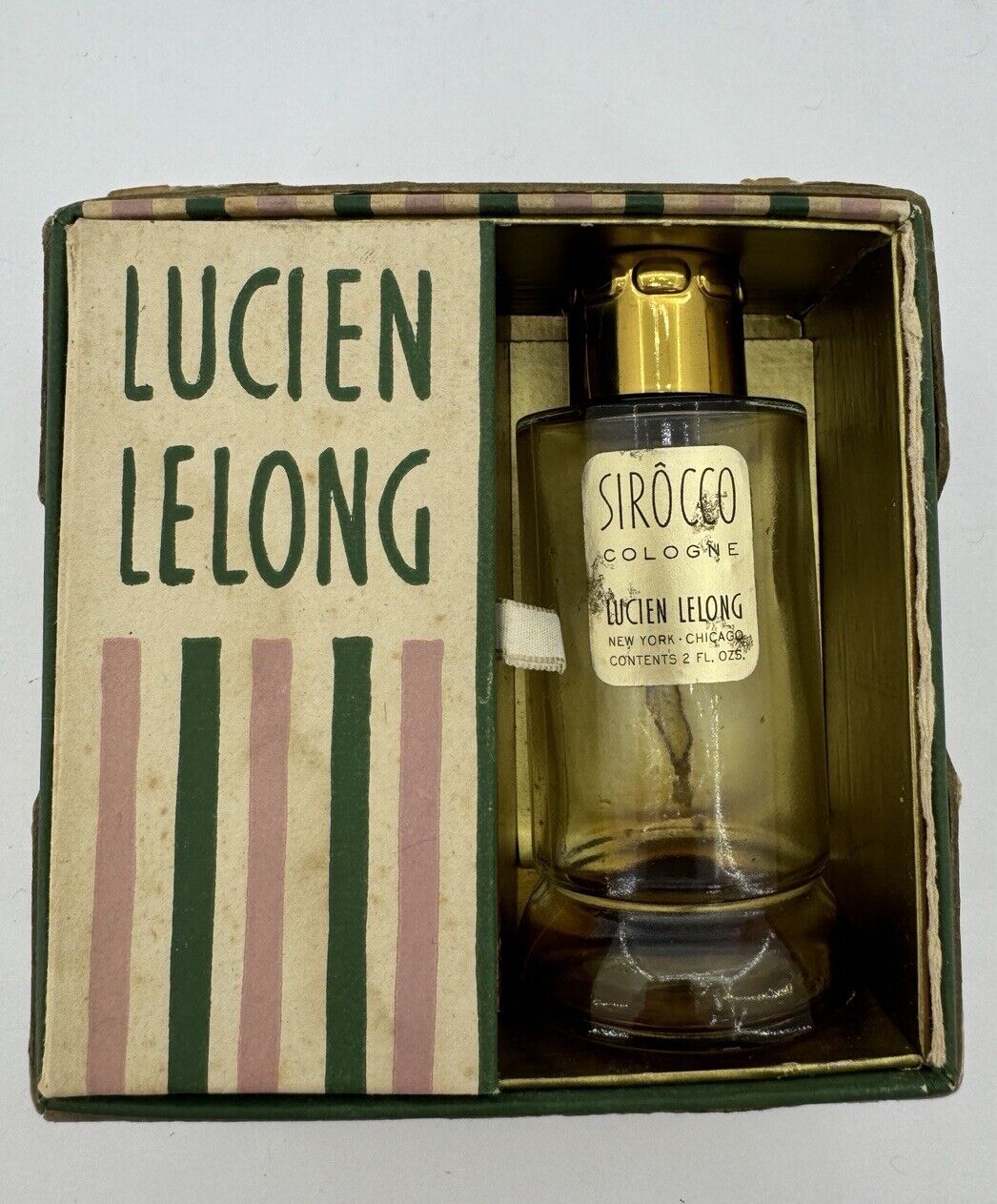 Vintage 1940s VERY RARE Lucien Lelong Travel Pack Sirocco Tailspin Empty Perfume