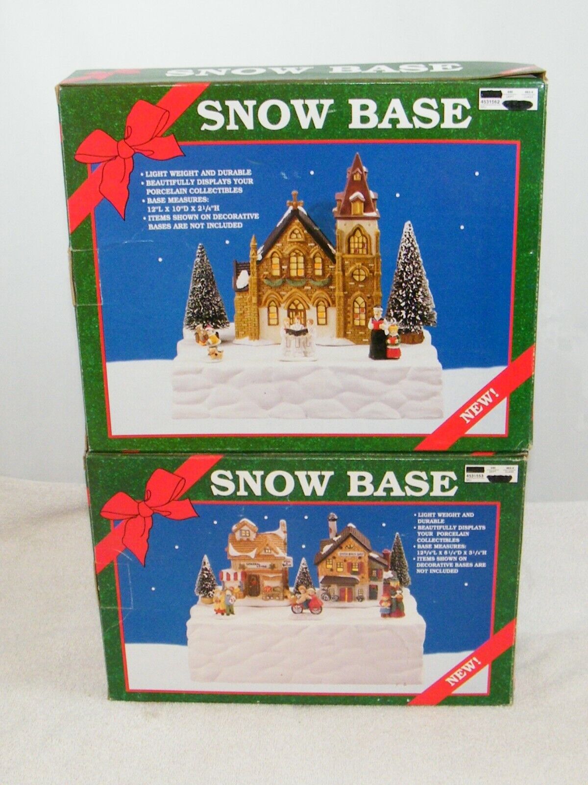 2 SNOW BASES FOR CHRISTMAS VILLAGES 12\