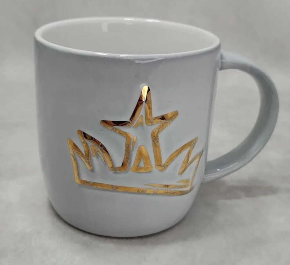 Starbucks 2016 Holiday Heavy Ceramic gold star mug 14 oz Nice Coffee Cup