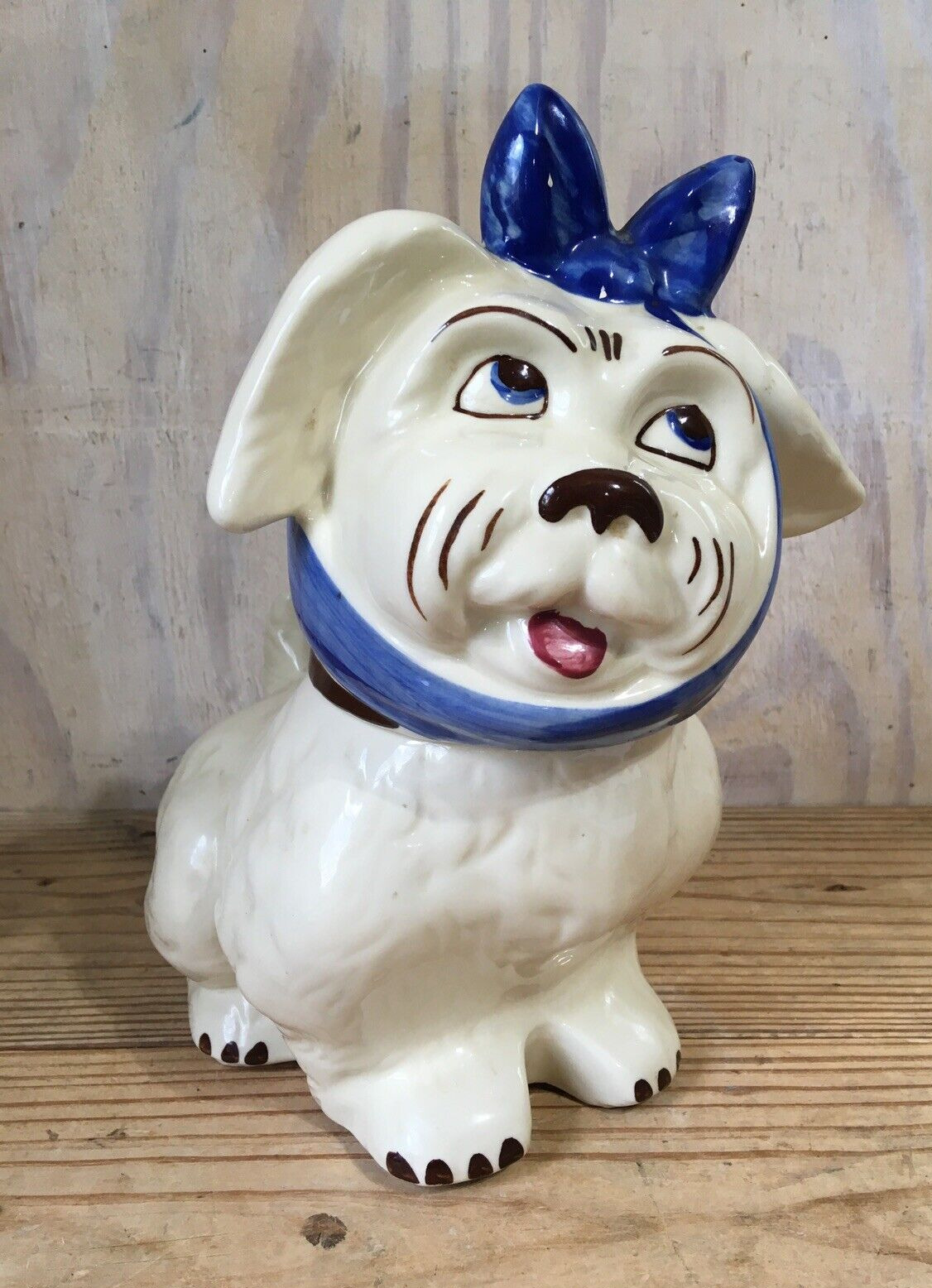 Vintage Muggsy Shawnee Toothache White Dog Cookie Jar USA