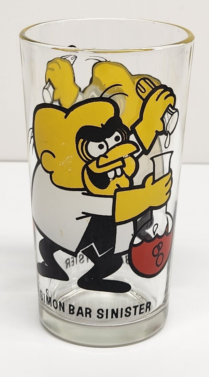 Vintage Simon Bar Sinister Cartoon Glass Pepsi Collector Series 1970s 5