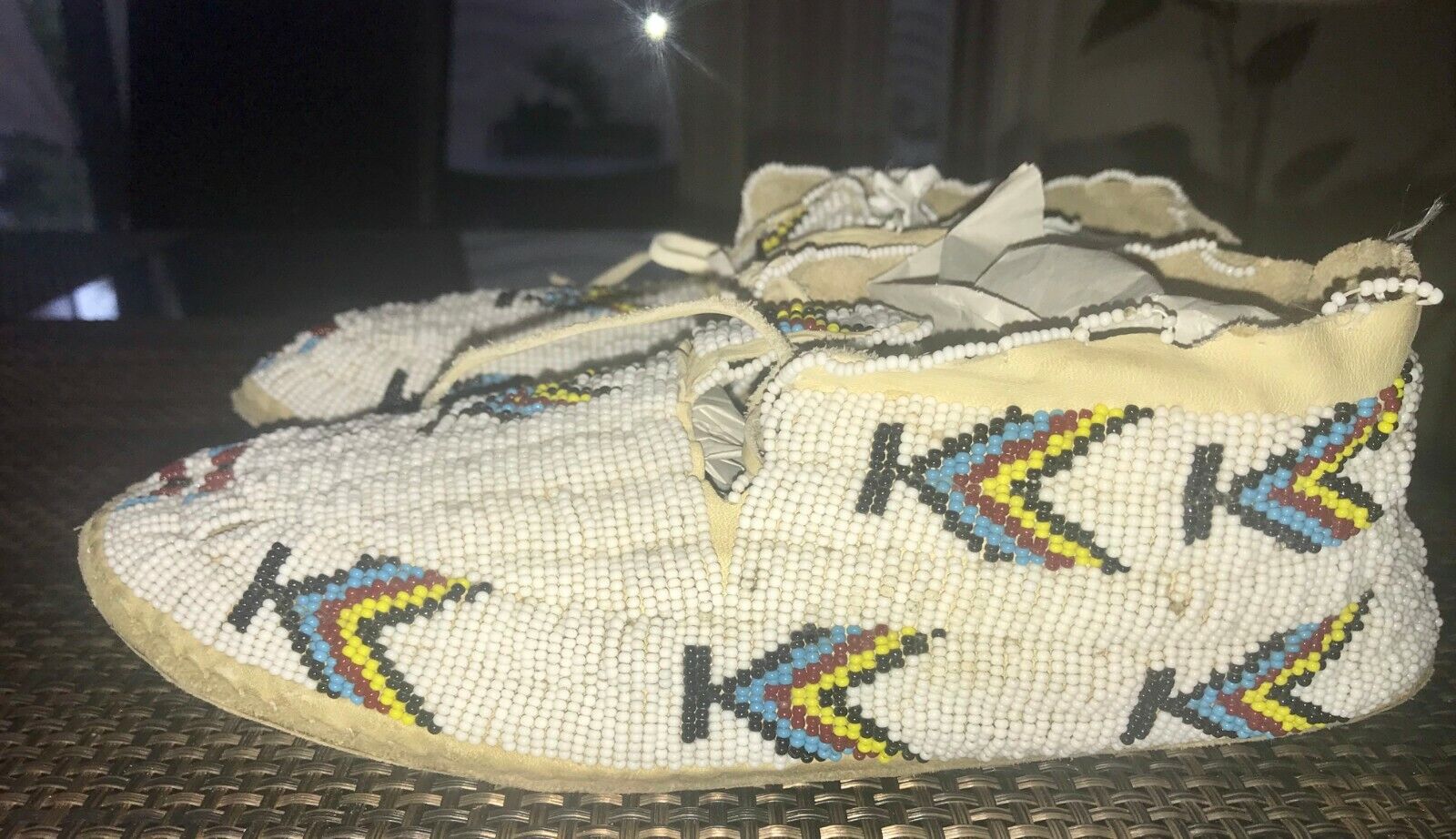 Full beaded vintage Native American moccassins