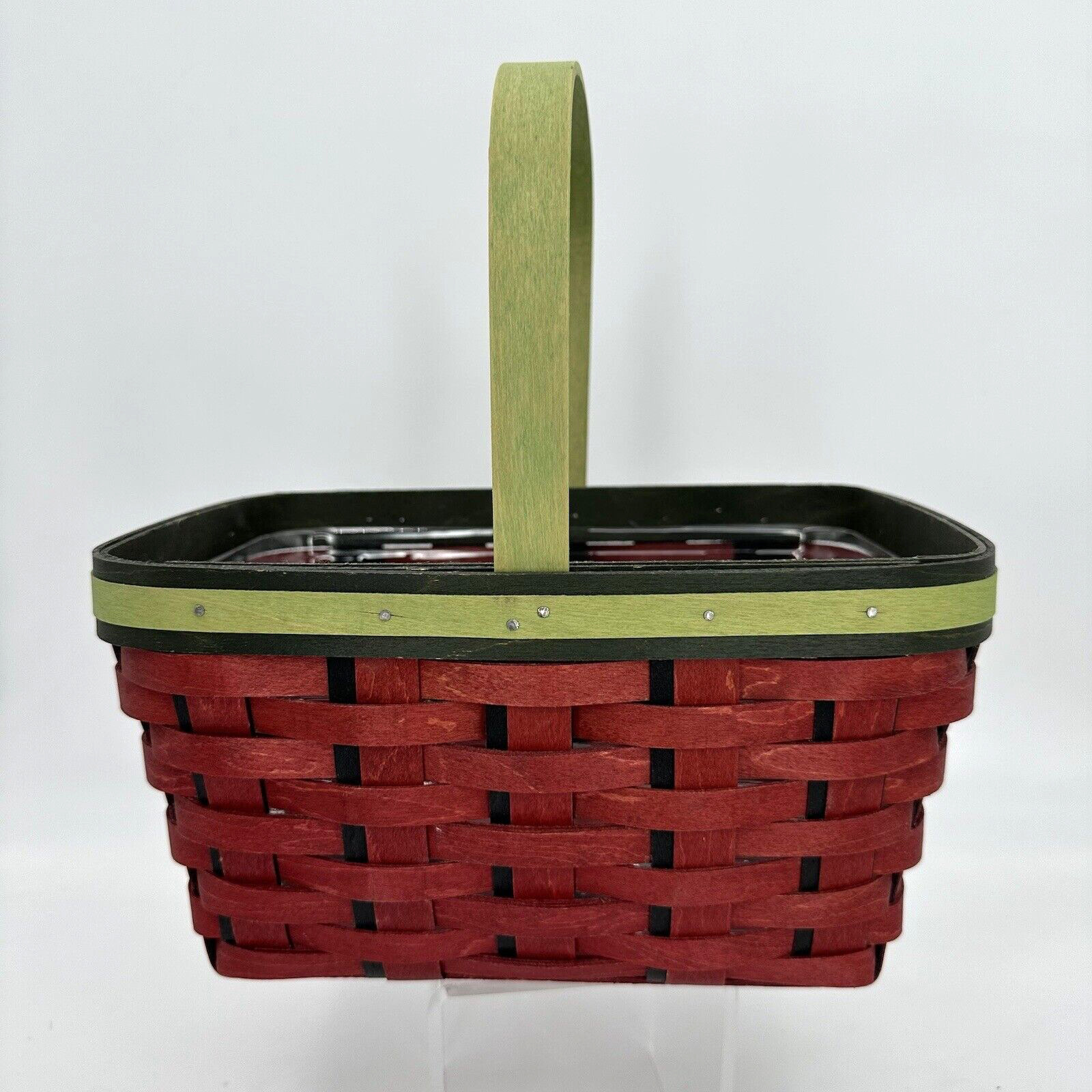Longaberger 2011 Strawberry Spring Basket With Protector Tag
