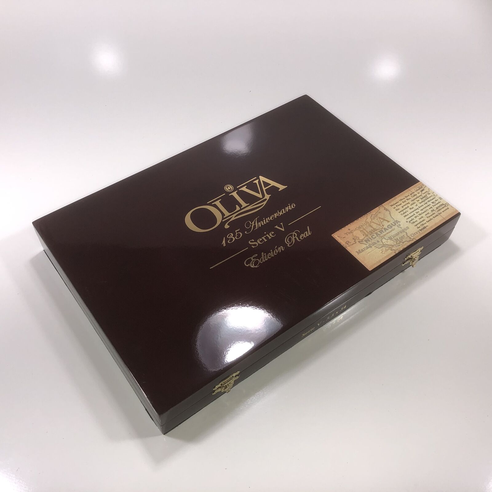 Oliva 135th Aniversario Empty Wooden Cigar Box 13.25x9x1.75 (1)