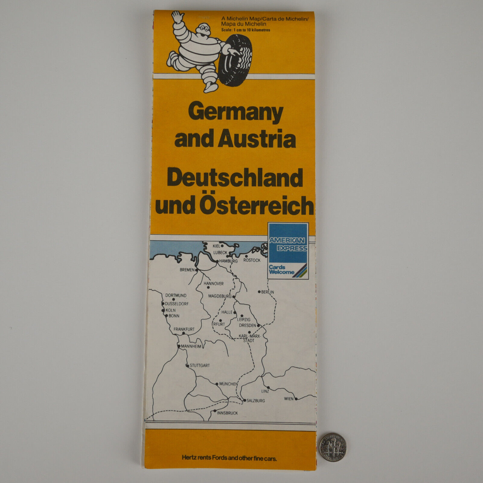 1984 Michelin Germany and Austria Map